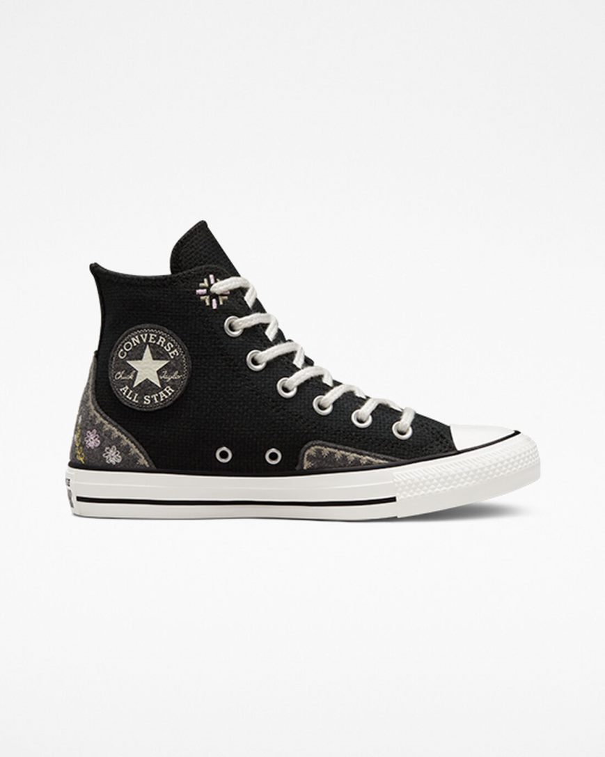 Tenisky Vysoke Converse Chuck Taylor All Star Autumn Embroidery Damske Čierne Ruzove | SK SQKBR3